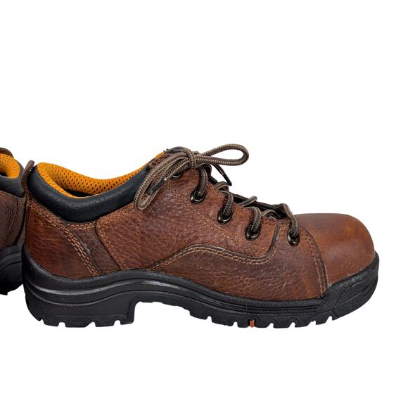 Timberland PRO Women’s 7.5 M Brown Leather Alloy Safety Toe Work Shoes EH 63189 - Picture 8 of 10